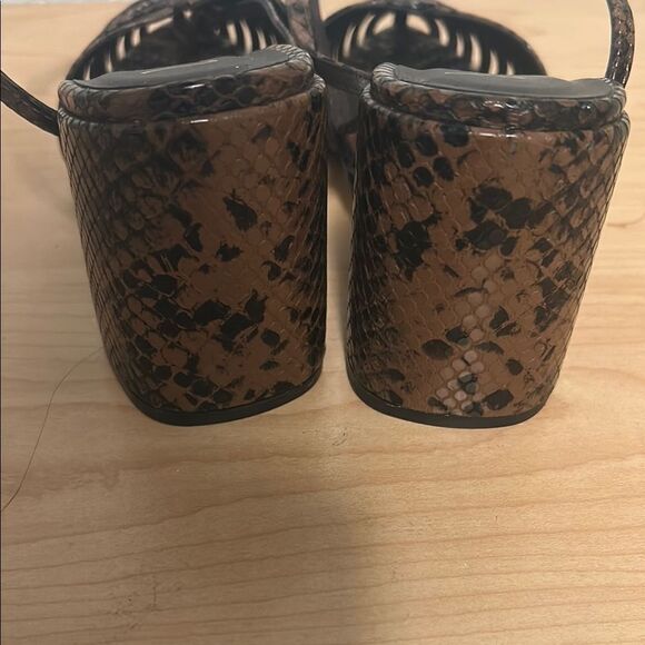 Lulu's Brown and black Strappy Slingback Heels pointed toe  size 7.5 - Picture 4 of 7